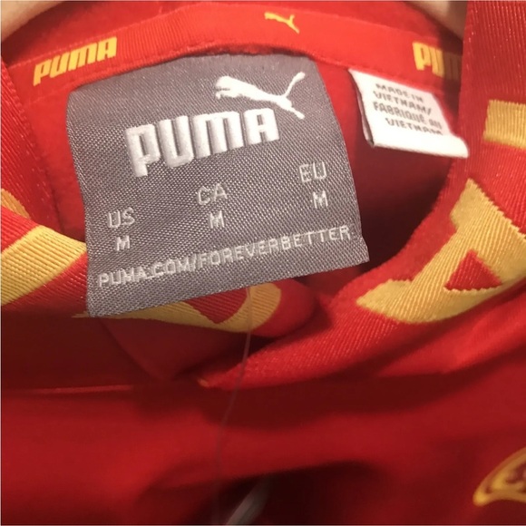Men’s Puma Spain Espana National Soccer Team Red Fleece Hoodie Size Medium L/S - Picture 6 of 13